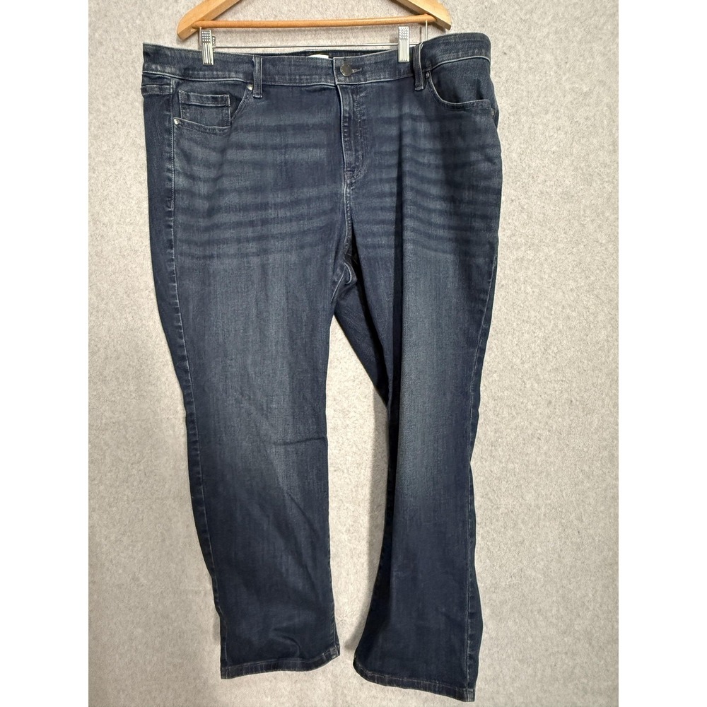 Lane Bryant Jeans Womens 24S Blue‎ Wash Mid Rise Signature Straight Denim Plus
